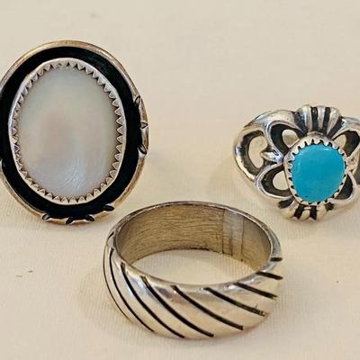 Trio Of Sterling Rings 