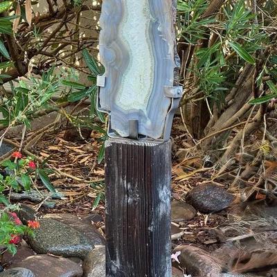 Large Agate Stone In Garden Display 