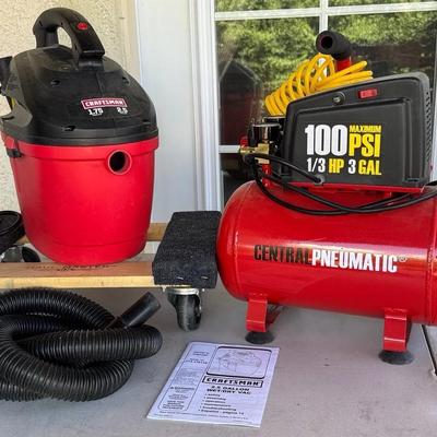 Craftsman ShopVac & Central Pneumatic Air Compressor 