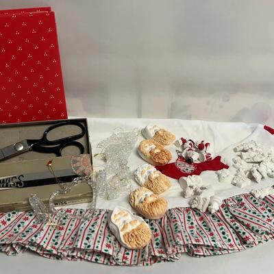 Tree Skirt, Ornaments and Shears