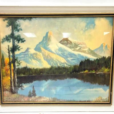 ‘Tex Moore’ Lake & Mountain Landscape Print