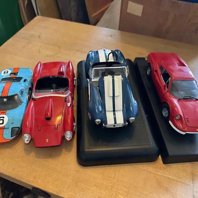 Lot of 4 Die-Cast Classic Sports Car Models