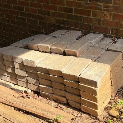 Used Concrete Paver Bricks Approximately 120 pieces for Landscaping