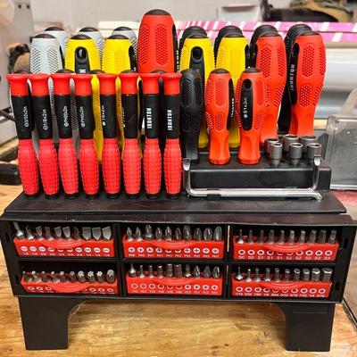 Ironton Screwdriver and Bit Set with Storage Rack