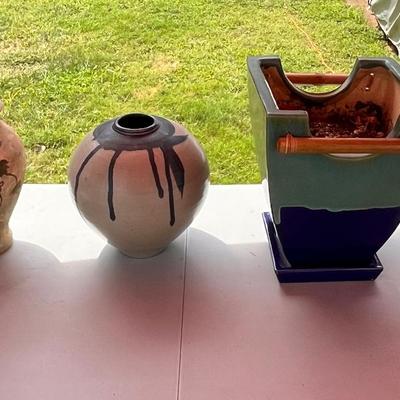 Assorted Decorative Pottery and Planter Set