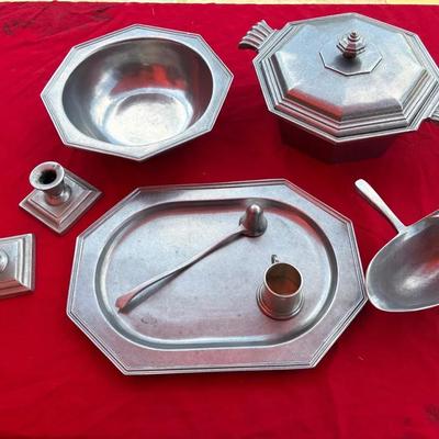 A Collection of Pewter Tableware