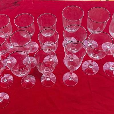 A Set of Gold-Trimmed Stemware