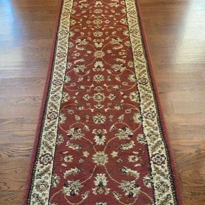 Red Oriental-Style Runner Rug