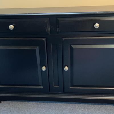 Kincaid Black Two-Drawer Buffet with Cabinet Storage