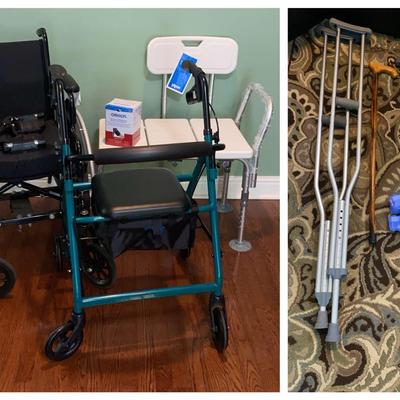 Invacare Wheelchair, Rollator Walker, Bath Chair, Crutches & Mobility Aids Collection