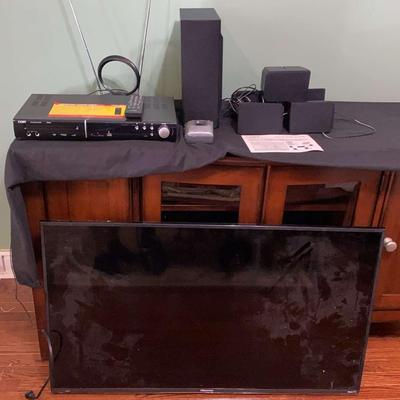Hisense 43” TV & Coby DVD Home Theater System with Sony Cassette Recorder