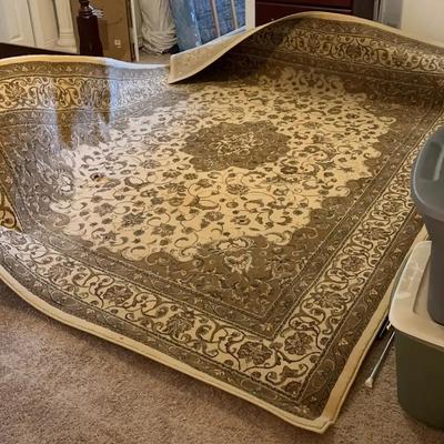 Large Traditional Area Rug with Floral Medallion Design