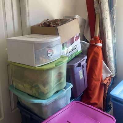 Fabric Materials & Storage Bin
