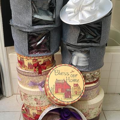 Women’s Church Hats with Storage Boxes
