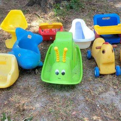 Vintage Ride-On Toys Collection with Rockable Caterpillar