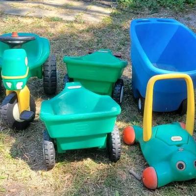 Little Tikes Tractor with Rolling Carts & Push Toys
