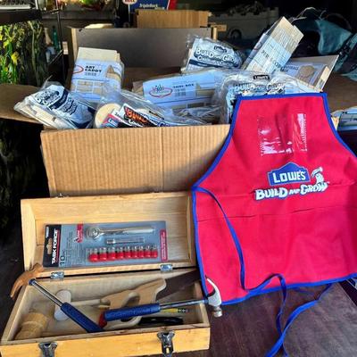 Kids’ Tool Set with Lowe’s Build & Grow Woodworking Kits & Aprons