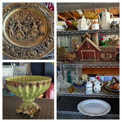Home Décor Collection – Barnyard Display, Pyrex Dish, Ceramic Chicken & More