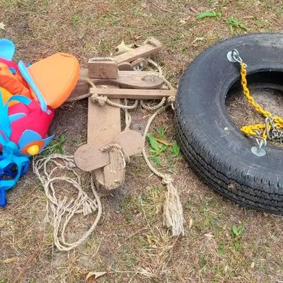 Kids Outdoor Tree Toys – Tire Swing, Airplane & More