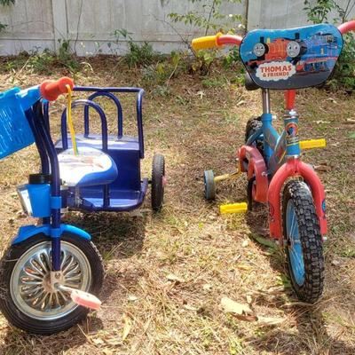 Pair of Kids’ Bikes including Blue Bike with Rear Seat