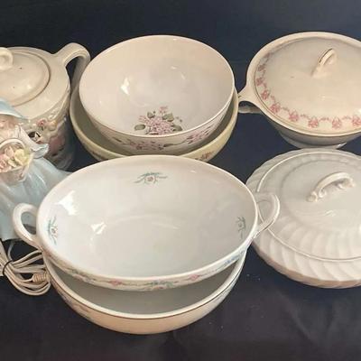 Hall, St. Regis, Burleighware & German CT China Serving Collection