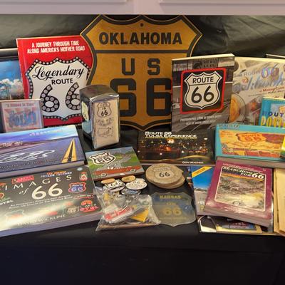 Route 66 Collector’s Lot – Books, Cookbook, Postcards, Buttons & More