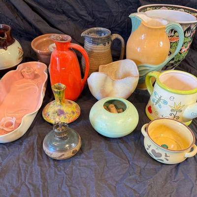 Frankoma & Assorted Pottery Collection – Vases, Pitchers, Bowls & More