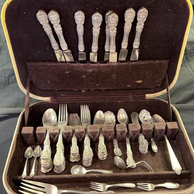 Fine Arts Sterling Silver Company Flatware, Midcentury, New York, in Marshall-White Co. Case