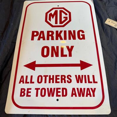 MG Parking Only Sign