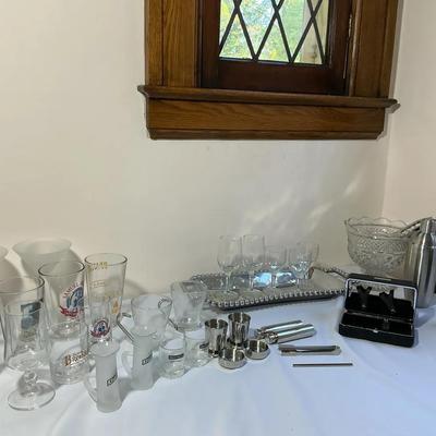 Vintage Barware and Glassware Collection