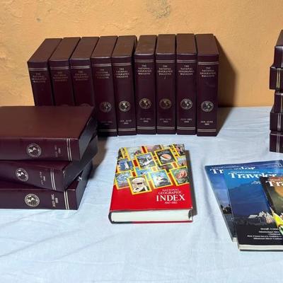 National Geographic Magazine Collector’s Lot – Bound Editions (1960s–1980s), Index, and Traveler Iss