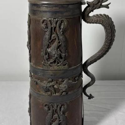 1917 Ornate Dragon-Handled Tankard