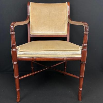 Faux Bamboo Mahogany Chair