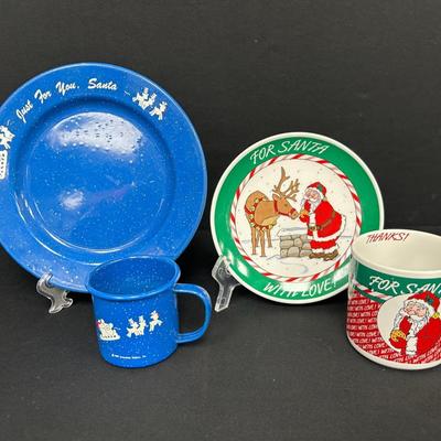 Santa Cookie Plates