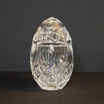 Shannon Lead Crystal Egg-Shaped Dish With Lid