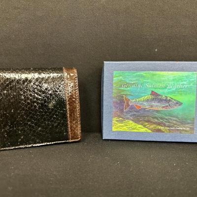 Salmon Leather Bifold Wallet 