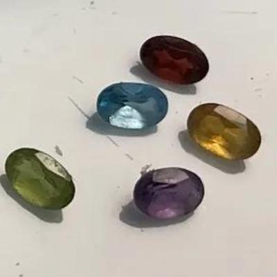 Garnet, Amethyst , Citrine, Blue Topaz, Peridot Gemstones