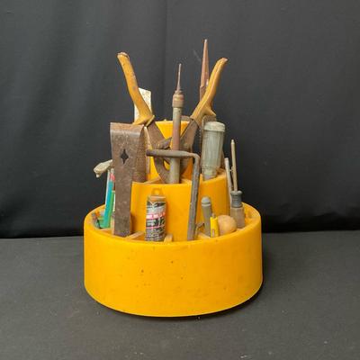 Vintage Tool Caddy & Tools