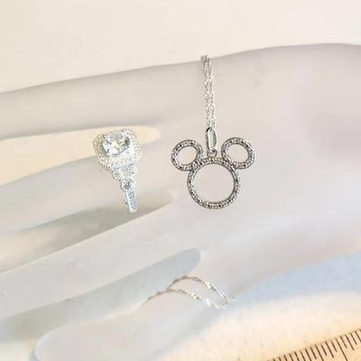 Disney Sterling Silver 925 Necklace & Ring Set, Size 7 Ring