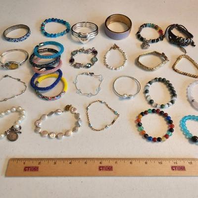 28 Costume Jewelry Bracelets - Ralph Lauren, Swarovski, Gold Plated