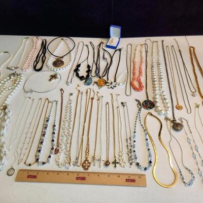 47pc Costume Jewelry Necklaces - Ralph Lauren, Lauren Conrad, Anne Klein