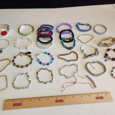 29 Costume Jewelry Bracelets - Etienne Aigner, Roman, Beaded