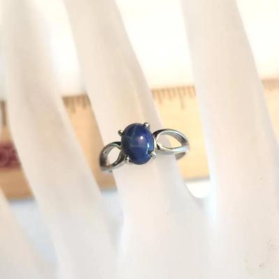 Sterling Silver 925 Star Sapphire Ring, Size 5.5