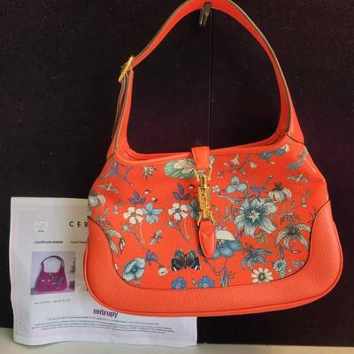 Gucci Authentic Limited Edition Orange Flora Jackie Shoulder Bag