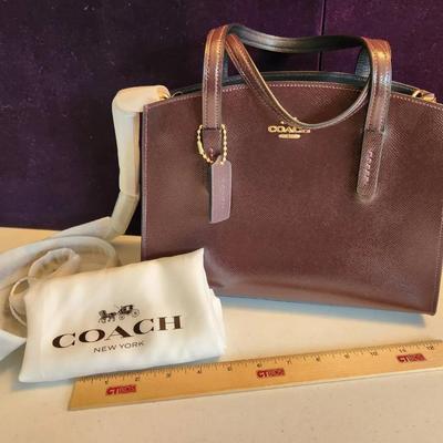 New Coach Authentic Charlie Carryall 28 Oxblood Purse