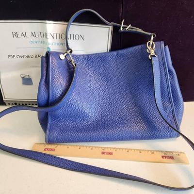 Bally Authentic Blue Leather Handbag/Crossbody