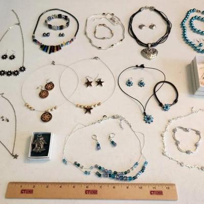 12 Costume Jewelry Sets - Swarovski, Napier, Coral, Hematite