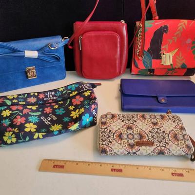 6 Purses, Bags, Wallet - Sak Roots, Laura Ashley, Hobo, Life is Good