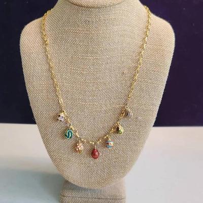 Joan Rivers Mini Faberge Egg Replica Necklace