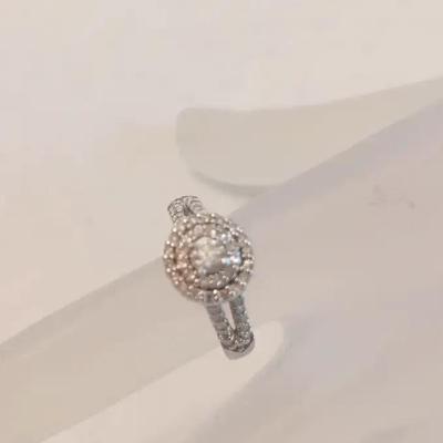 10K White Gold With Diamonds, Kohl's, Size 6 3/4, 3 Grams